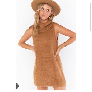 Show Me Your MuMu Cognac Knit Fauna Dress size XS NEW‎ $144